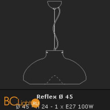 Подвесной светильник Voltolina Reflex 45 cristallo-ambra - Схема