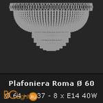 Потолочный светильник Voltolina Roma plafoniera 60 Nikel - Схема