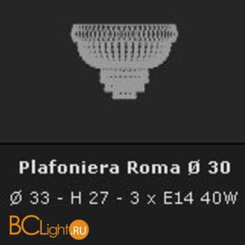 Потолочный светильник Voltolina Roma plafoniera 30 Nikel - Схема