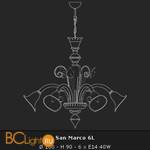 Люстра Voltolina San Marco 6L TUTTO ORO DORATA - Схема