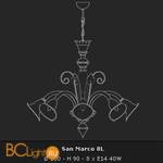 Люстра Voltolina San Marco 8L AMBRA NIKELATA - Схема