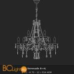 Люстра Voltolina Serenade 8+4L Oro - Схема