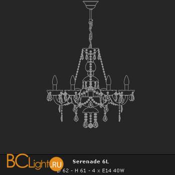 Люстра Voltolina Serenade 6L Oro - Схема