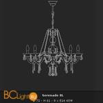 Люстра Voltolina Serenade 8L Nikel - Схема