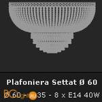 Потолочный светильник Voltolina Settat plafoniera 60 Oro - Схема