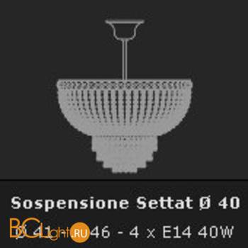 Потолочный светильник Voltolina Settat sospensione 40 Oro - Схема