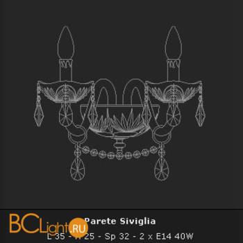 Бра Voltolina SIVIGLIA Appl. Siviglia ottone - Схема