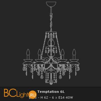 Люстра Voltolina Temptation 6L Oro - Схема