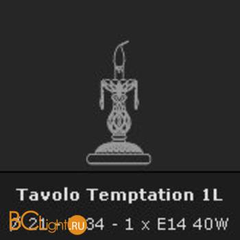 Настольная лампа Voltolina Temptation Lumetto 1L Oro - Схема