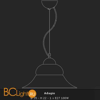 Подвесной светильник Voltolina TOSCANA Adagio - Схема