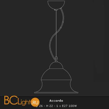 Подвесной светильник Voltolina TOSCANA Accordo - Схема