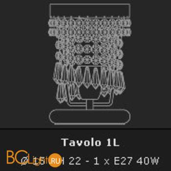 Настольная лампа Voltolina Lumetto Twister 1L Oro - Схема