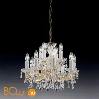 Люстра Voltolina Vienna 8+4L ottone CRISTALLO