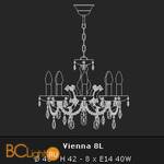 Люстра Voltolina Vienna 8L Cromo BIANCO - Схема