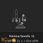 Настольная лампа Voltolina Lumetto Vienna 1L Cromo Nero - Схема