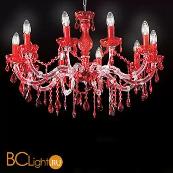Люстра Voltolina Vienna 10L ROSSO cromo
