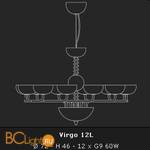 Люстра Voltolina ZODIACO Virgo 12L ambra - Схема