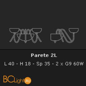 Бра Voltolina ZODIACO Parete 2L rosso - Схема