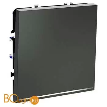 Выключатель встраиваемый VOLTUM S70 одноклавишный с подсветкой 10А, (титан) VLS010206 - Фото 1