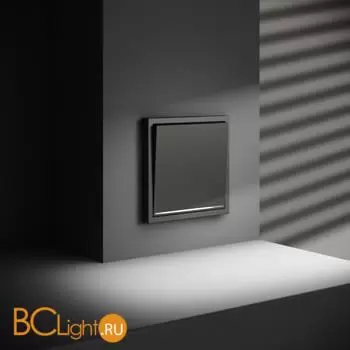 Выключатель встраиваемый VOLTUM S70 одноклавишный с подсветкой 10А, (титан) VLS010206 - Фото 4