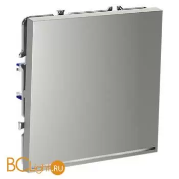 Выключатель встраиваемый VOLTUM S70 одноклавишный с подсветкой 10А, (сталь) VLS010205 - Фото 1