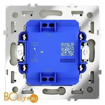 Выключатель встраиваемый VOLTUM S70 одноклавишный с подсветкой 10А, (сталь) VLS010205 - Фото 2