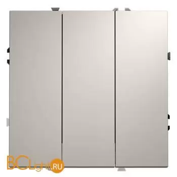 Выключатель встраиваемый VOLTUM S70 трехклавишный 10А, (кашемир)