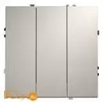 Выключатель встраиваемый VOLTUM S70 трехклавишный 10А, (кашемир)