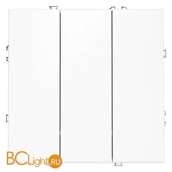 Выключатель встраиваемый VOLTUM S70 трехклавишный 10А, (белый матовый) VLS030102