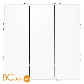 Выключатель встраиваемый VOLTUM S70 трехклавишный 10А, (белый матовый) VLS030102