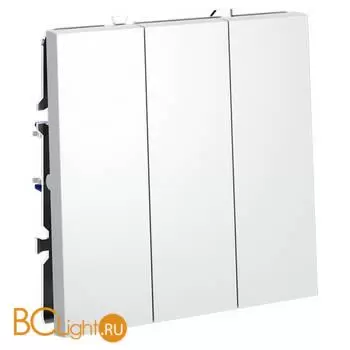 Выключатель встраиваемый VOLTUM S70 трехклавишный 10А, (белый матовый) VLS030102 - Фото 2