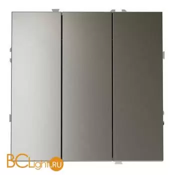 Выключатель встраиваемый VOLTUM S70 трехклавишный 10А, (шелк) VLS030104