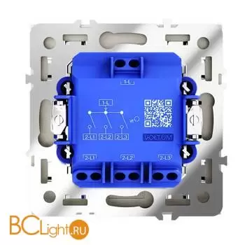 Выключатель встраиваемый VOLTUM S70 трехклавишный 10А, (шелк) VLS030104 - Фото 2