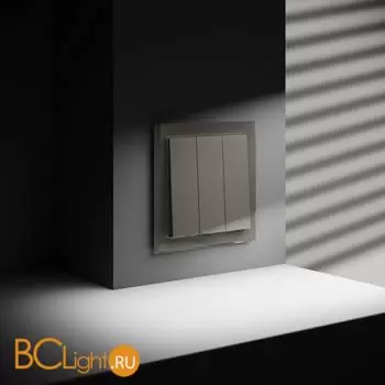 Выключатель встраиваемый VOLTUM S70 трехклавишный 10А, (шелк) VLS030104 - Фото 4