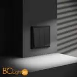 Выключатель встраиваемый VOLTUM S70 трехклавишный 10А, (черный матовый) VLS030108 - Фото 3