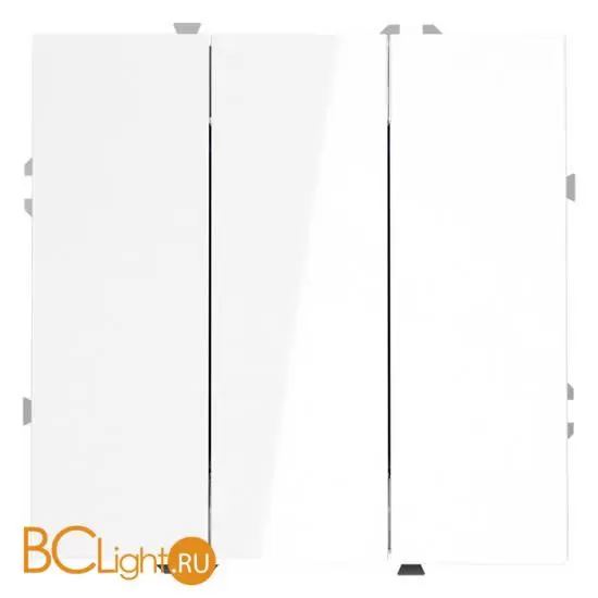 Выключатель встраиваемый VOLTUM S70 трехклавишный 10А, (белый глянцевый) VLS030101