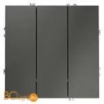 Выключатель встраиваемый VOLTUM S70 трехклавишный 10А, (титан) VLS030106