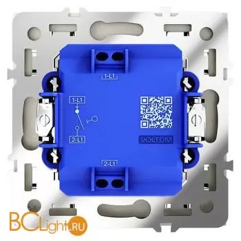 Выключатель встраиваемый VOLTUM S70 одноклавишный 10А, (шелк) VLS010104 - Фото 2