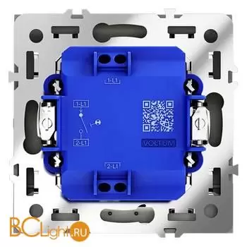 Выключатель встраиваемый VOLTUM S70 одноклавишный с подсветкой 10А, (черный матовый) VLS010208 - Фото 2