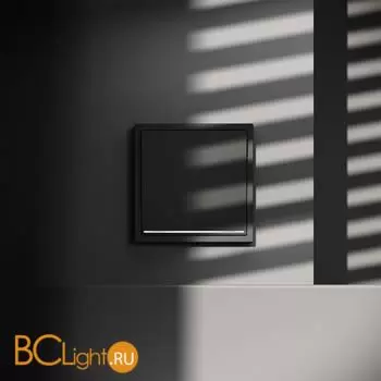 Выключатель встраиваемый VOLTUM S70 одноклавишный с подсветкой 10А, (черный матовый) VLS010208 - Фото 3