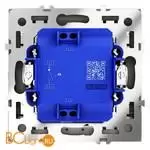 Выключатель встраиваемый VOLTUM S70 одноклавишный с подсветкой 10А, (черный матовый) VLS010208 - Фото 2