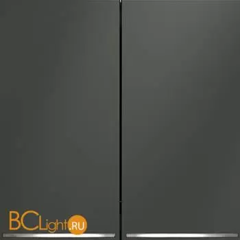 Выключатель встраиваемый VOLTUM S70 двухклавишный с подсветкой 10А, (титан) VLS020206 - Фото 0