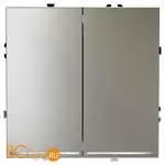 Выключатель встраиваемый VOLTUM S70 двухклавишный с подсветкой 10А, (шелк) VLS020204