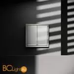 Выключатель встраиваемый VOLTUM S70 двухклавишный с подсветкой 10А, (шелк) VLS020204 - Фото 3