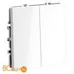 Выключатель встраиваемый VOLTUM S70 двухклавишный 10А, (белый глянцевый) VLS020101 - Фото 2