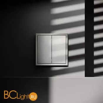 Выключатель встраиваемый VOLTUM S70 двухклавишный 10А, (шелк) VLS020104 - Фото 3