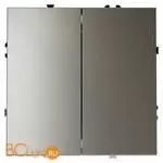 Выключатель встраиваемый VOLTUM S70 двухклавишный 10А, (шелк) VLS020104