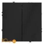 Выключатель встраиваемый VOLTUM S70 двухклавишный 10А, (графит) VLS020107