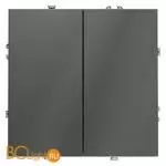 Выключатель встраиваемый VOLTUM S70 двухклавишный 10А, (титан) VLS020106