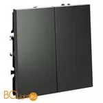 Выключатель встраиваемый VOLTUM S70 двухклавишный 10А, (титан) VLS020106 - Фото 1